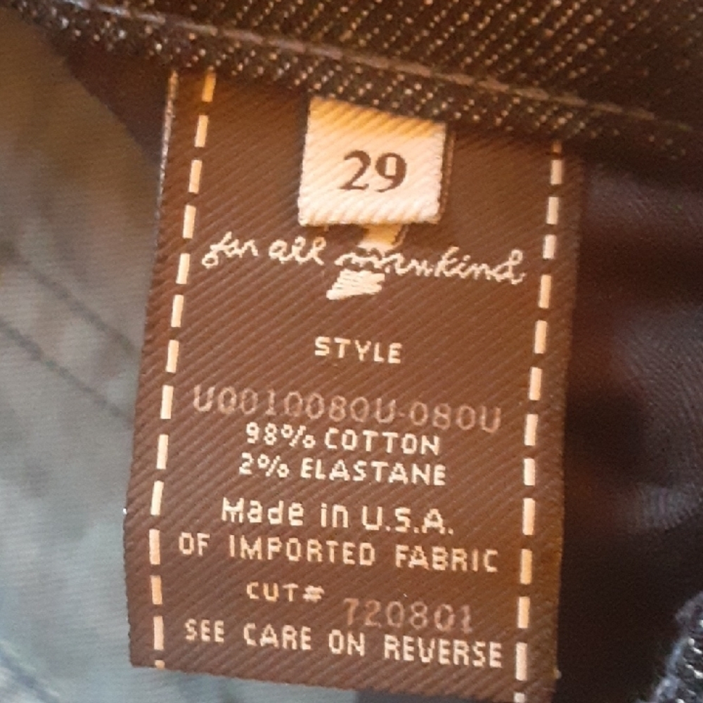 7 For All Mankind Women's Dark Blue Straight Jeans - Picture 4 of 9